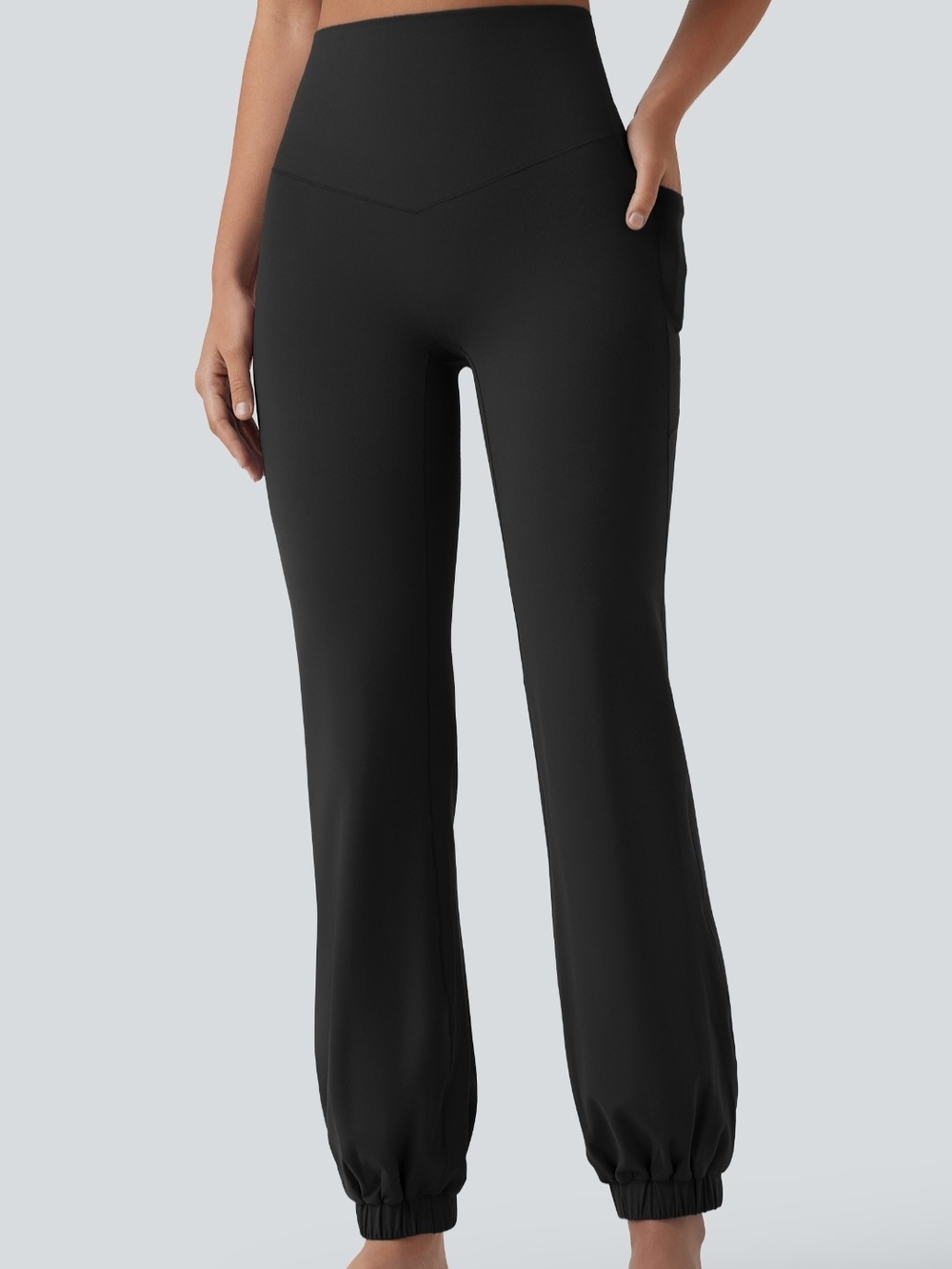 Halara High Waisted Drawstring Wide Leg Casual Linen-Blend Pants with Pockets